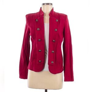 Tommy Hilfiger Burgandy Blazer with Stand-Up Collar